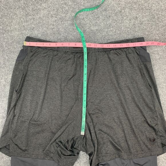 Spyder Active Shorts Mens XXL 2XL Gray Inner Lined Performance Proweb Stretch - Picture 9 of 14